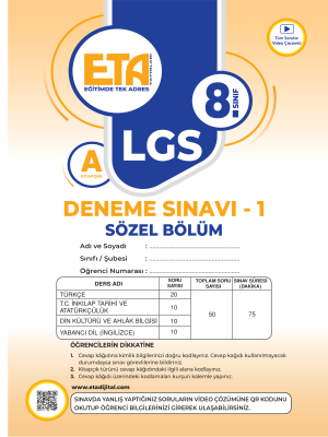 8.SINIF - DENEME SÖZEL A1